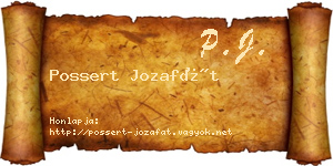 Possert Jozafát névjegykártya